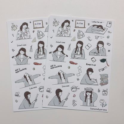 Na's Diary - Study｜学习篇 sticker sheet