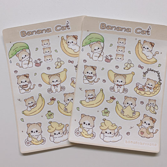 Banana Cat sticker sheet